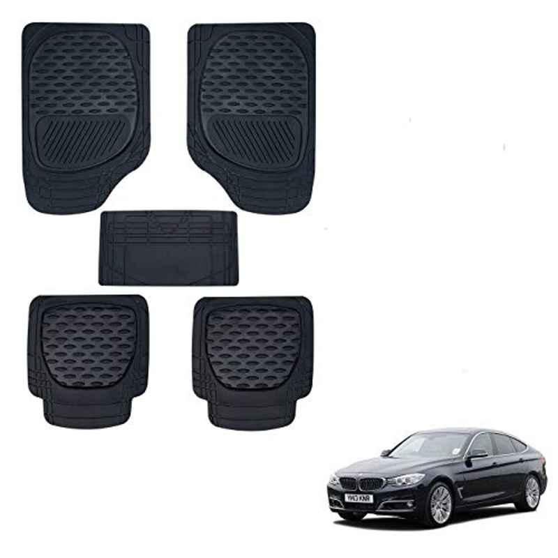 Kozdiko 6255 5 Pcs Rubber & PVC Black Heavy Car Foot Mat Set for BMW 3 GT