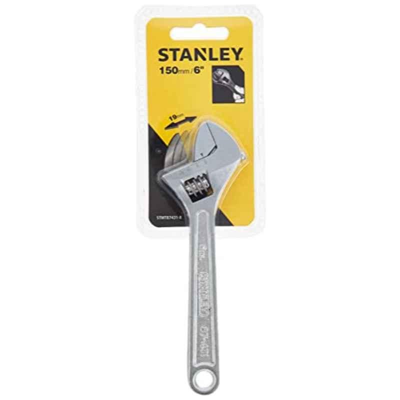 Stanley 150mm Chrome Vanadium Silver Adjustable Forged Wrench, 1-87-431