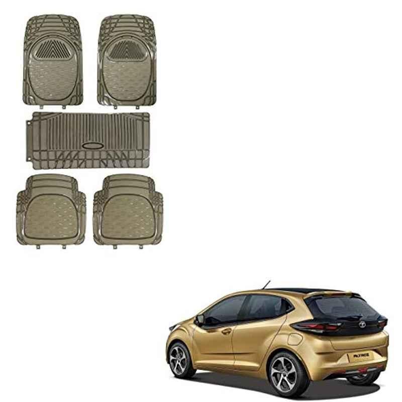 Kozdiko 5 Pcs 6205 Smoke PVC Rubber Car Foot Mat Set for Tata Altroz