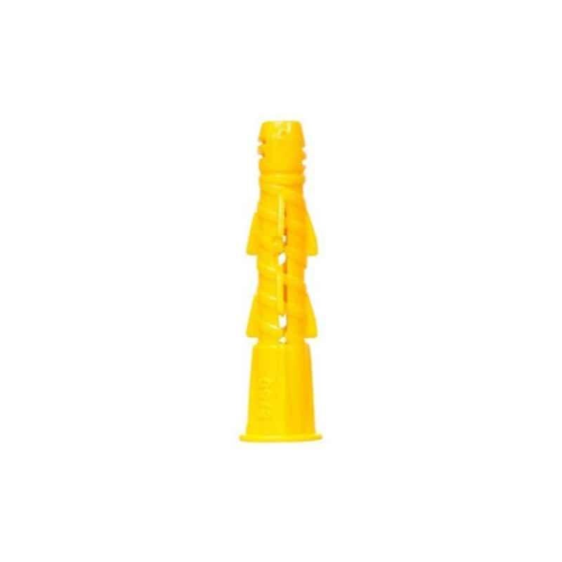 Beorol 8x50mm Yellow Hollow Wall Plastic Anchor, TG8x50