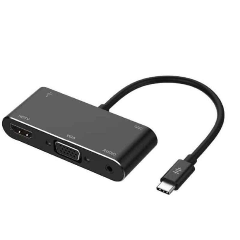 Protect 5-in-1 4K Black USB Hub, USBH5-1