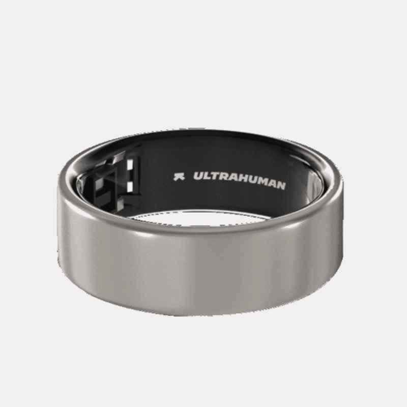 Ultrahuman Ring Air Raw Titanium Smart Ring for Sleep Tracking, Heart Rate Variability (HRV), Movement & Temperature Sensors, Size: 5