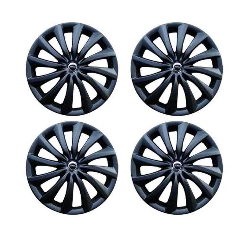 Hotwheelz 4 Pcs 14 inch Black Wheel Cover Set for Nissan Sunny, HWWC_DZIRE_T3_BK14_SUNNY