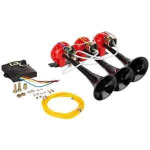 Uno Minda 24V 3 Pipe 25 Ways Universal Air Horn for Commercial Vehicle, P3011MT