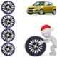 Auto Pearl 4 Pcs 14 inch ABS Black & Blue Press Fitting Wheel Cover Set for Maruti Suzuki Swift Type-4