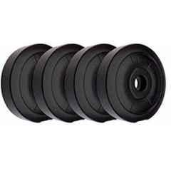 Saipro 10kg Black PVC Weight Plates (Pack of 4)