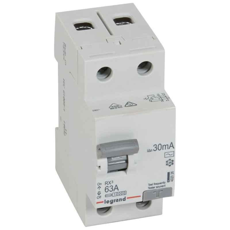 Legrand RX3 63A 230V 2 Pole AC Type RCD, 402026