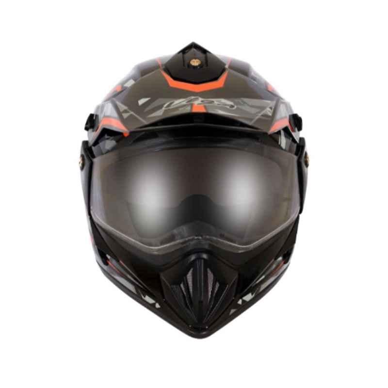 Vega Offroad DV Camo ABS Dull Black & Orange Full Face Helmet, VHOSVDC, Size: M