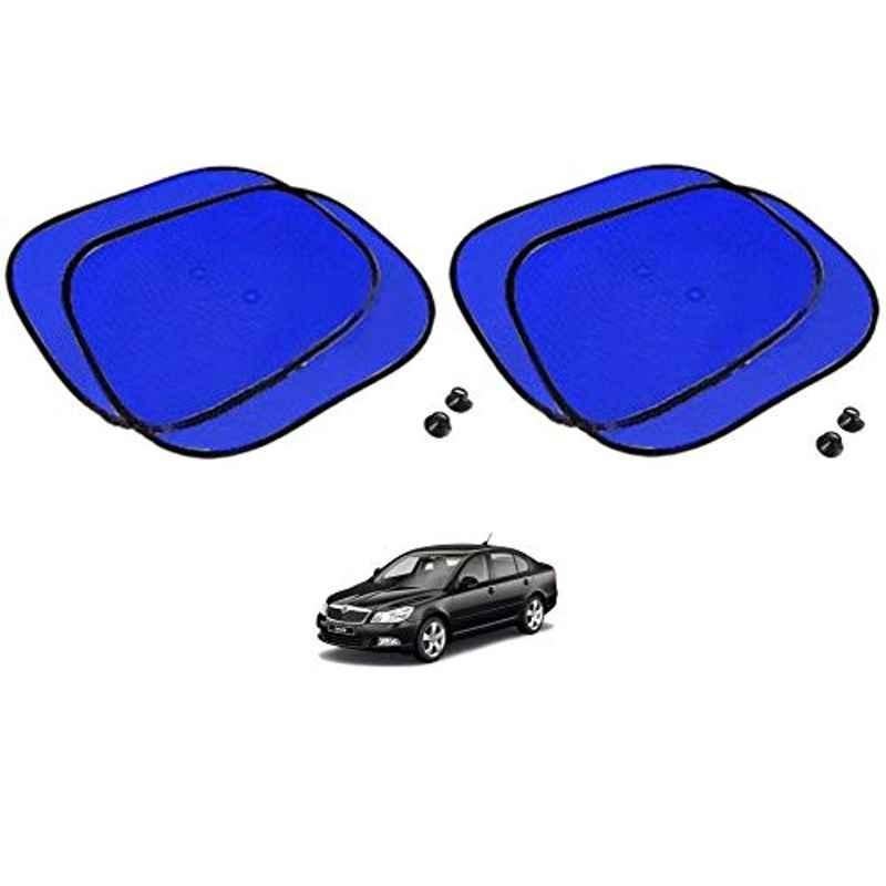 Kozdiko 4 Pcs Blue Chipkoo Car Window Sunshade Curtain Set for Skoda Laura, koz_82981