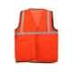 RPES Orange Polyester Safety Jacket with 1 inch Reflective Tape (Pack of 25)