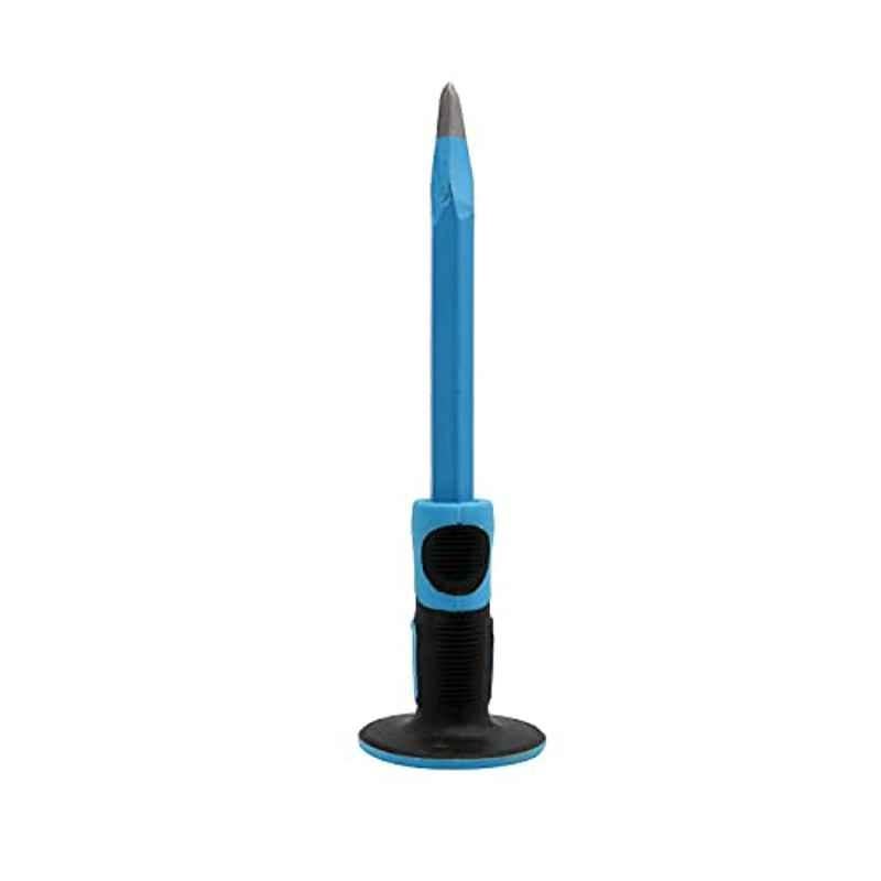 Max Germany 10 inch Alloy Steel Blue & Black Grip Pointed Chisel, 403G-2510