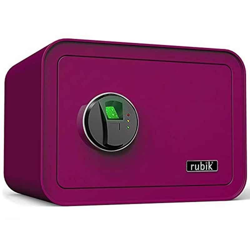 Rubik Alloy Steel Purple Safe Box with Biometric Fingerprint Lock, RB25QC9