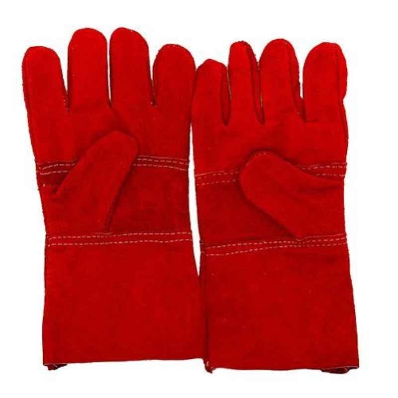 Safies 14 Inch Leather Red Welding Gloves (Pack of 12)