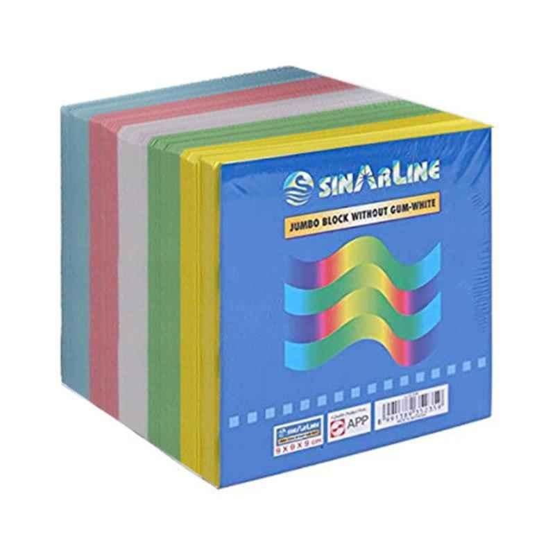 Sinarline 9x9x9cm Assorted Paper Cube without gum