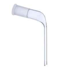 ABGIL B-55 Borosilicate 3.3 Glass Glossy Smooth Finish Receiver Plain Bend Long Delivery Adapter, ABG275