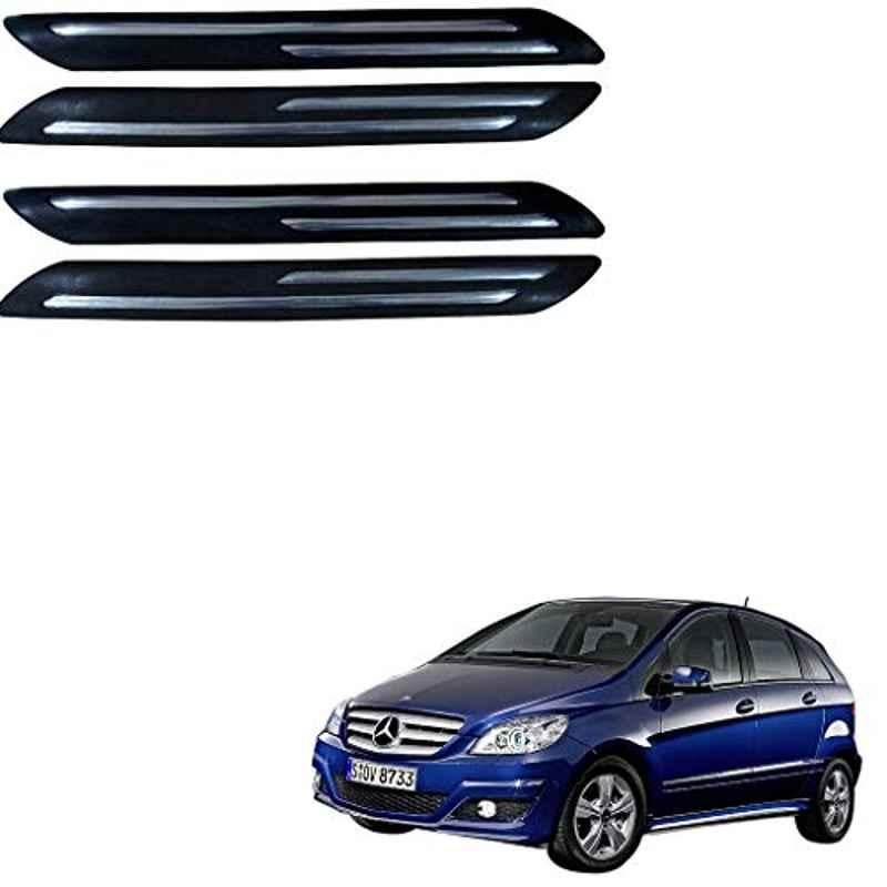 Kozdiko 4 Pcs PVC Black Double Chrome Finish Car Bumper Protector Set for Mercedes Benz B-Class Electric