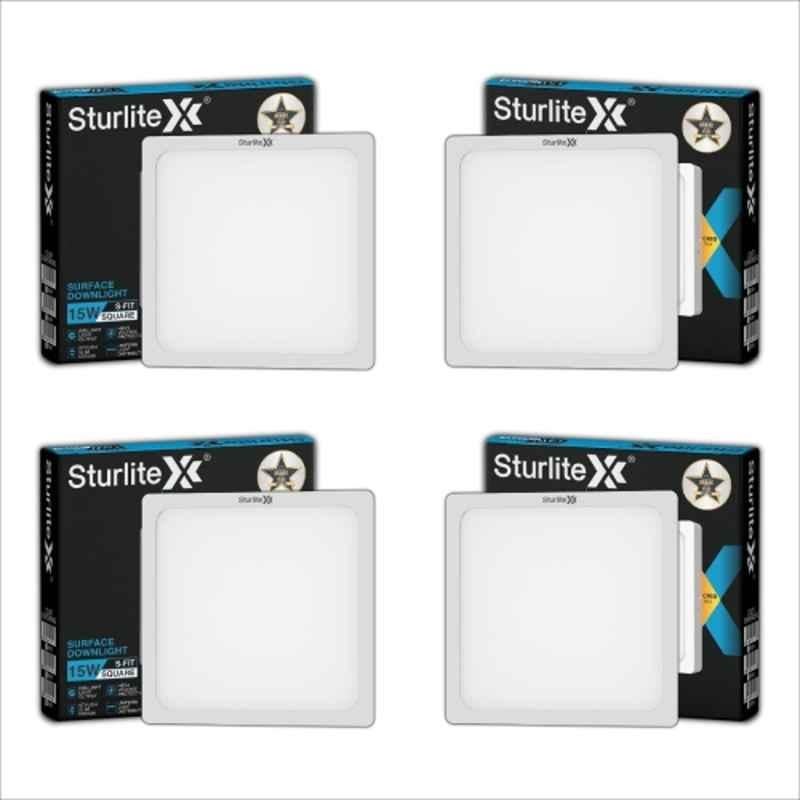 Sturlite S-FIT 15W 1200lm Cool White Square LED Surface Light (Pack of 4)