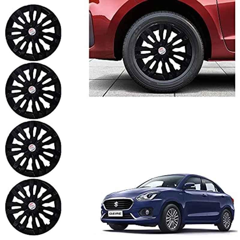 Auto Pearl 4 Pcs 14 inch ABS Black Wheel Cover Set for Maruti Suzuki Swift Dzire 2017