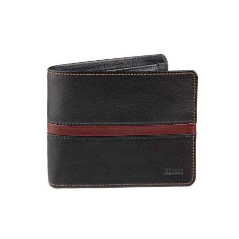 Buy Elan Classic 11x3x9.2cm 8 Slot Black Leather Coin Pouch Flap Wallet,  ECW-9603-BL Online At Price ₹1375