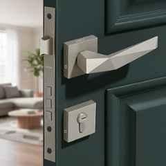 Plantex Mortise Door Lock for Home/Main Door Lock Set/Mortice Lock Set with Brass Lock Body & Cylinder 7129, Satin White