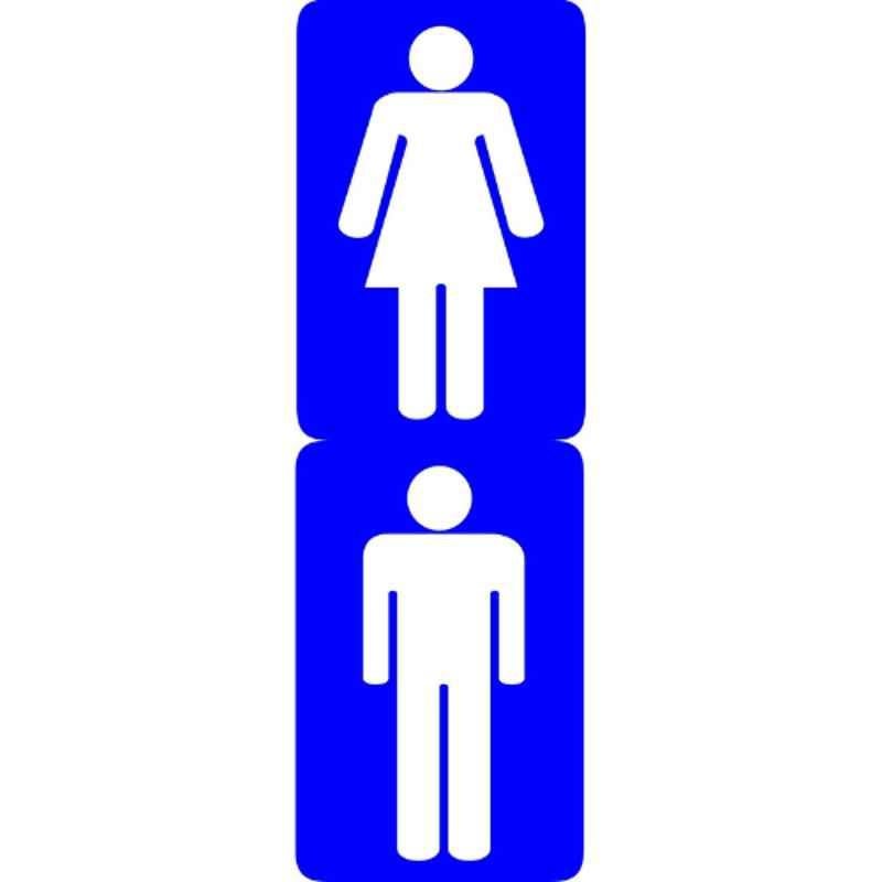Color World Express Vinyl Self Adhesive Toilet Indicator Signage Sticker (Pack of 2)
