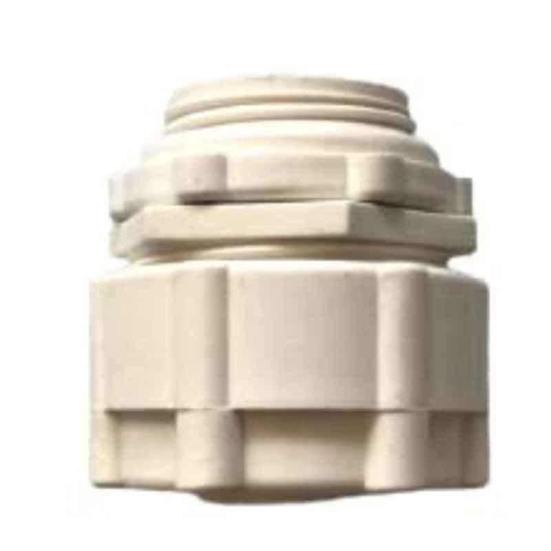 Reliable Electrical 20mm PVC White Electrical Conduit Adaptor (Pack of 10)