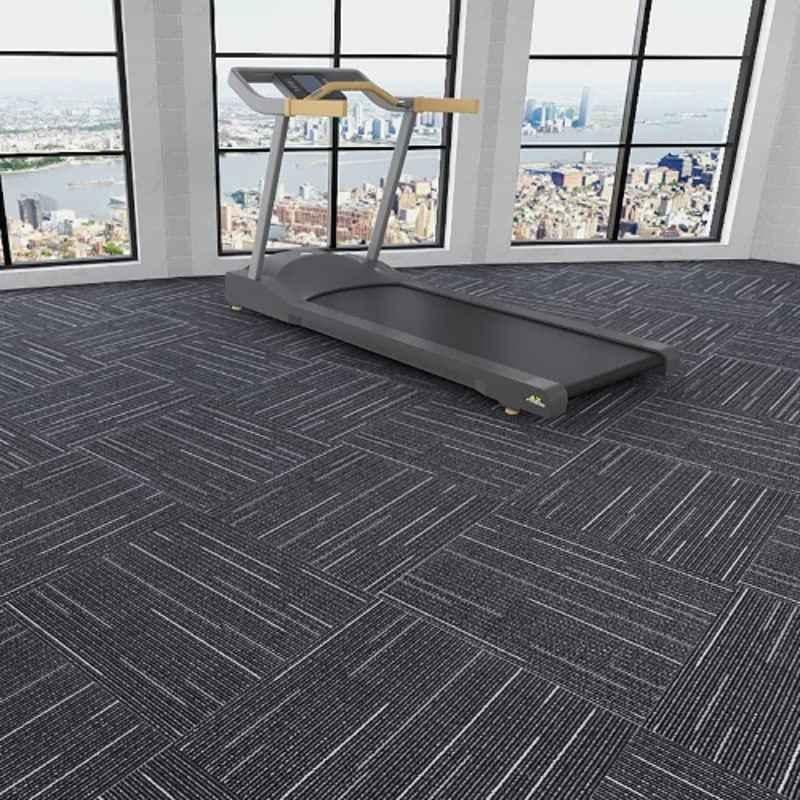 Rubik 50x50cm Polypropylene Suede Black Carpet Tiles With Attached Pvc Padding Rb Ct01online At Best In Uae