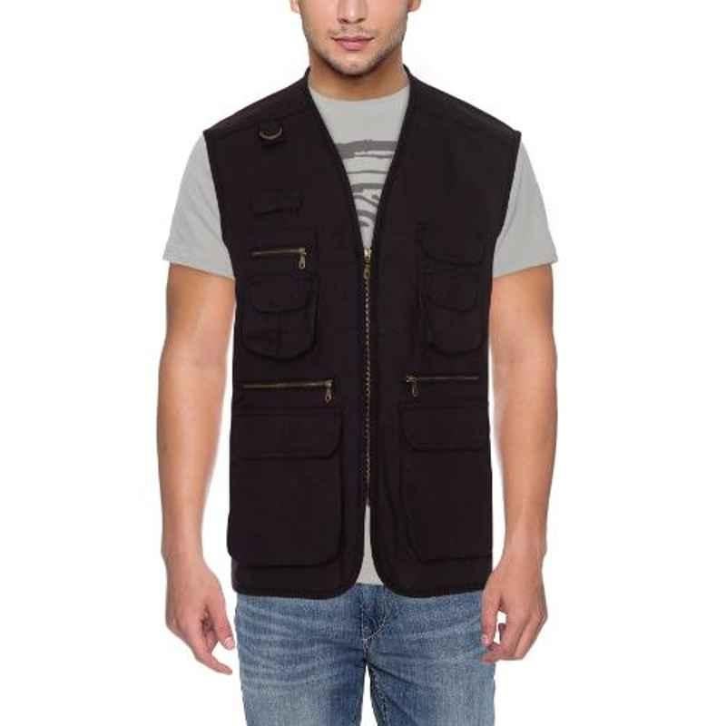 Club Twenty One Workwear Extra Large Black 8 Pocket Style Canvas Multi Utility Vest