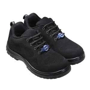 Neosafe Falcore PU Sole Sports Line Lightweight Steel Toe Black Safety Shoes, A2016, Size: 6