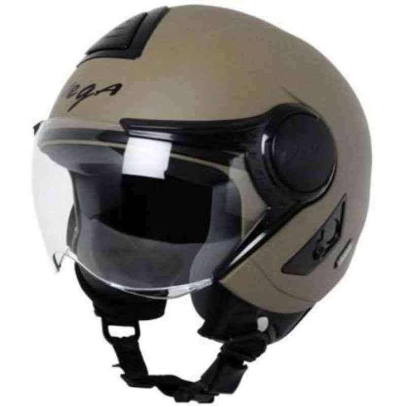 Vega Verve Dull Desert Storm Open Face Motorbike Helmet, Size (M, 570 mm)
