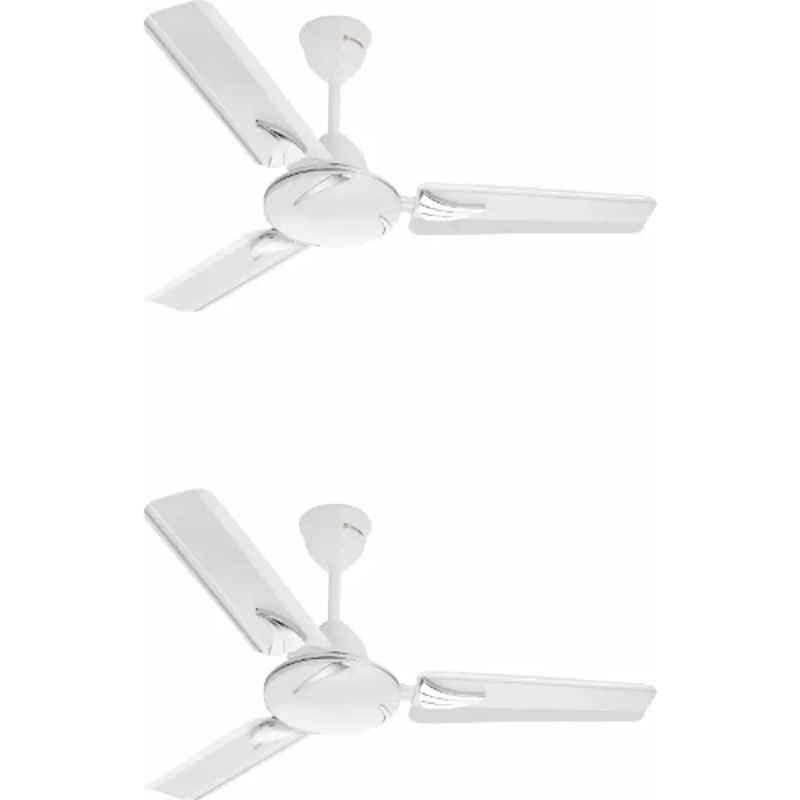 Candes Arena 50W White 3 Blade Ultra High Speed Ceiling Fan, Sweep: 900 mm (Pack of 2)