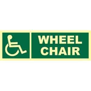 Telly Safety 4x12 inch Vinyl Wheelchair Emergency Exit Sign Direction Board