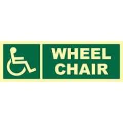 Telly Safety 4x12 inch Vinyl Wheelchair Emergency Exit Sign Direction Board