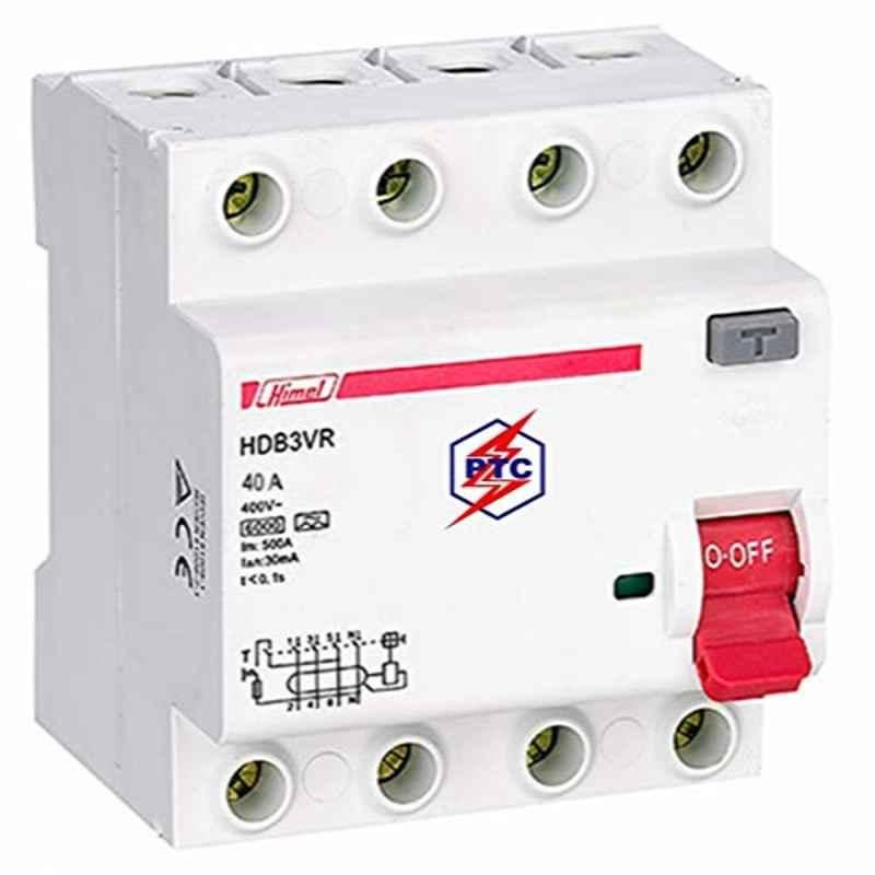 Himel 100A 4P 300mA Earth Leakage Circuit Breaker, HDB3VR4100TC