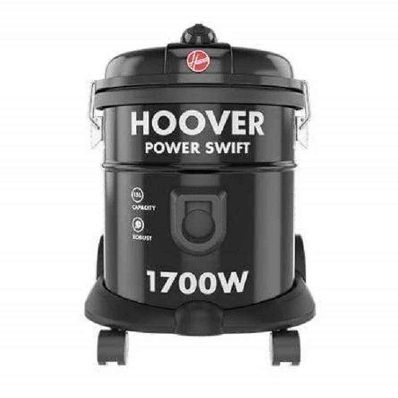 Hoover 1700W 15L Black Power Swift Drum Vacuum Cleaner, HT85-T0-M