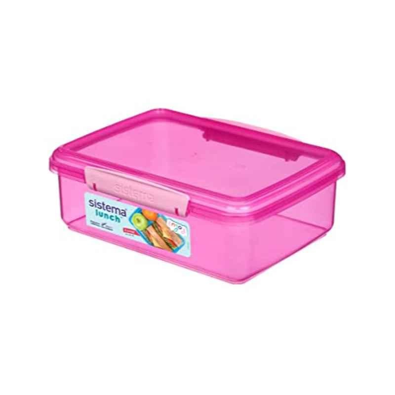 Sistema 2L Plastic Pink Lunch Box, 1712