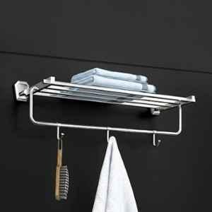 Plantex Towel Rack for Bathroom/304 Grade Stainless Steel Towel Stand/24 inch Towel Hanger/Towel Holder/Bathroom Accessories PM-2401, Chrome
