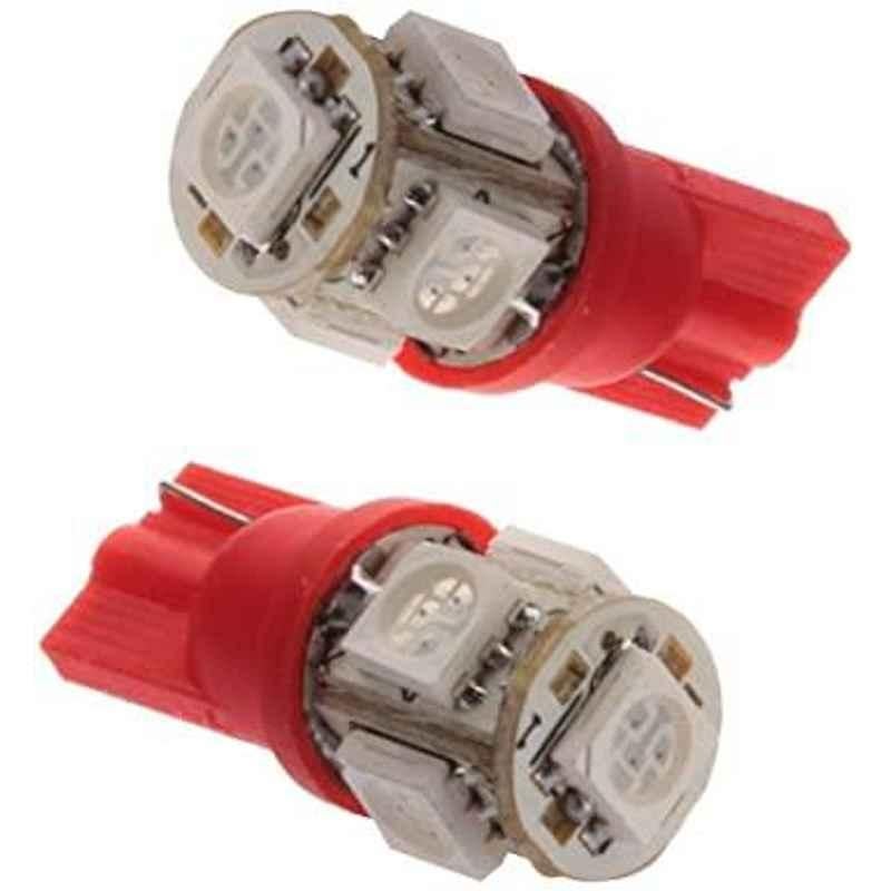 AOW 5 SMD (RED) LED Parking Bulb Pilot Light/License Plate car Lights for Ford Ikon (PAIR/DC-12V)