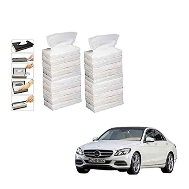 Kozdiko 100 Pulls Dispenser Box Refiller Tissue Paper with 200 Sheets for Mercedes Benz C-Class (Pack of 20)