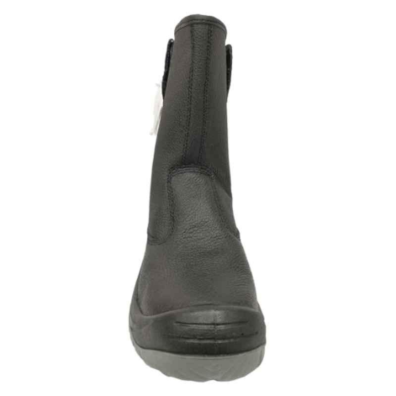 Armour Production Leather Steel Toe Black Safety Shoes, LY 25, Size: 41