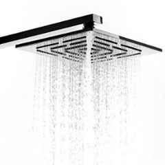 IRIS 10x10 inch Stainless Steel Chrome Finish Shower Head with 18 inch Arm