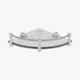 Kerovit 10x10 inch Silver Chrome Finish Oval Range Glass Corner Shelf, KA980013