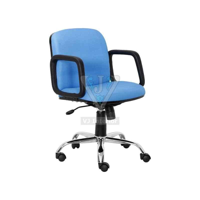 VJ Interior 18 inch Light Blue Fabric Low Back Executive Chair, VJ-1030