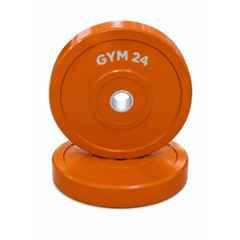 GYM24 Equipment 2 Pcs 10kg Rubber See Bumper Plate Set