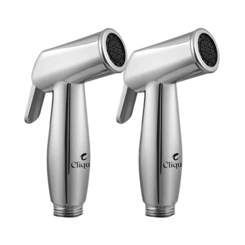 Cliquin Parrot ABS Chrome Wall Mounted Health Faucet with Adjustable Water Pressure, KSHF2213 (Pack of 2)