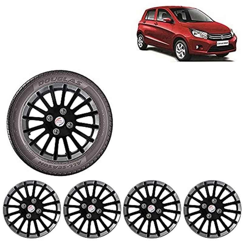 Auto Pearl 4 Pcs 13 inch ABS Black & Silver Wheel Cover Set for Maruti Suzuki Celerio LXI
