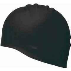 Matrica Silicone Black Wrinkle Free Swimming Cap, Size: Free