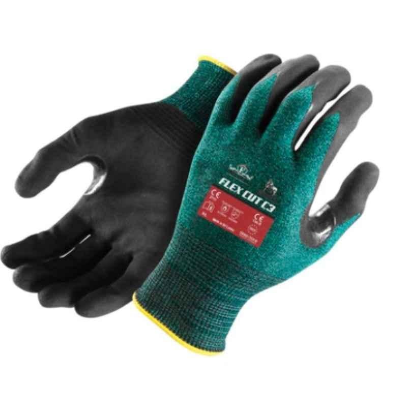 Empiral E142573520 Flex Cut C3 Hppe, Glass, Nylon & Spandex Safety Gloves, Size: M