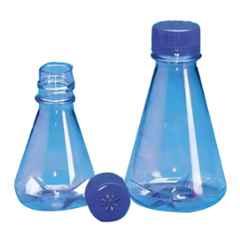 Tarsons 3L PETG Erlenmeyer Cell Culture Flask with HDPE Blue Vented Cap, 445060 (Pack of 4)