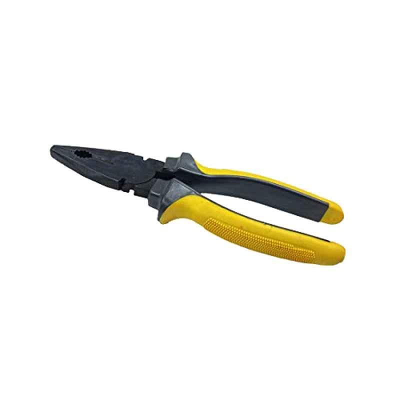 Hillgrove HGPLI8CYM1 8 inch Carbon Steel Yellow & Black Multipurpose Lineman Plier, HG0153